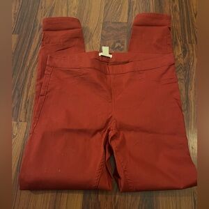 EUC H&M Red Skinny Pants, Size 14
